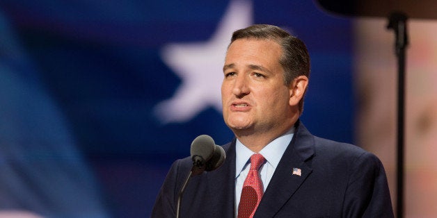 CLEVELAND, OH - JULY 20: Ted Cruz speaks on the third day of the Republican National Convention on July 20, 2016 at the Quicken Loans Arena in Cleveland, Ohio. An estimated 50,000 people are expected in Cleveland, including hundreds of prostesters and members of the media. (Photo by Tasos Katopodis/WireImage)