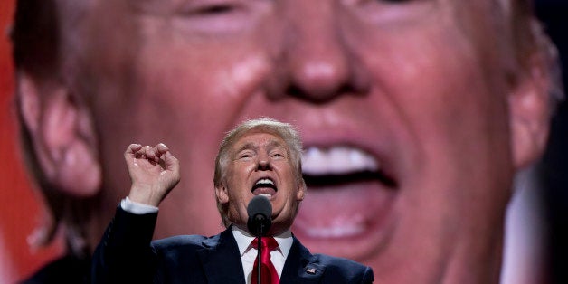 Republican Presidential Candidate Donald Trump speaks during the final day of the Republican National Convention in Cleveland, Thursday, July 21, 2016. (AP Photo/Carolyn Kaster)