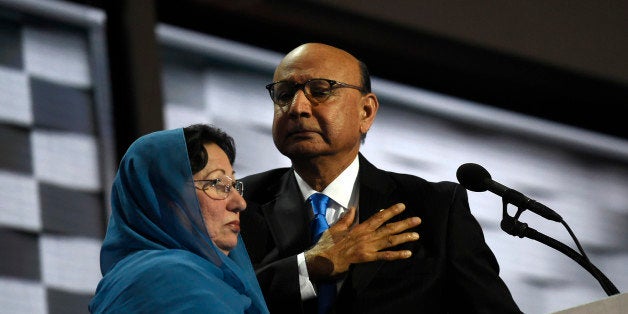 PHILADELPHIA, PA - JULY 28:Khizr Khan addresses the Democratic National Convention in Philadelphia on Thursday, July 28, 2016. (Khan's son Humayun S. M. Khan, a U.S. Army soldier, was killed in Iraq. Photo by Michael Robinson Chavez/The Washington Post via Getty Images)