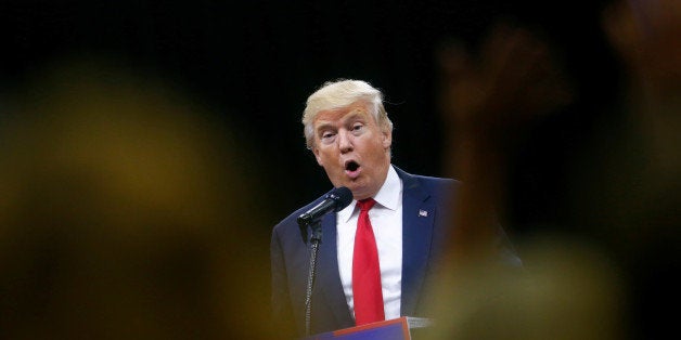 Republican U.S. Presidential nominee Donald Trump attends a campaign event at the Greater Columbus Convention Center in Colum