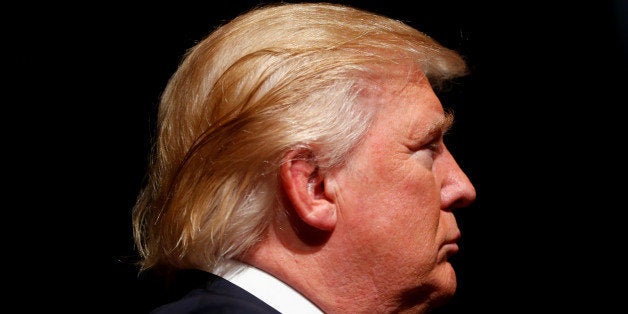 Republican U.S. Presidential nominee Donald Trump attends a campaign event at Briar Woods High School in Ashburn, Virginia, U
