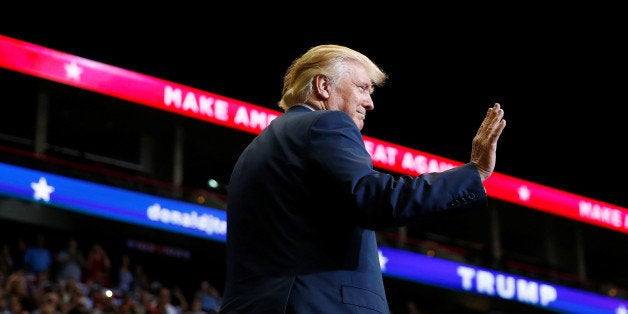 Republican presidential nominee Donald Trump attends a campaign event at the Jacksonville Veterans Memorial Arena in Jacksonville, Florida, U.S., August 3, 2016. REUTERS/Eric Thayer