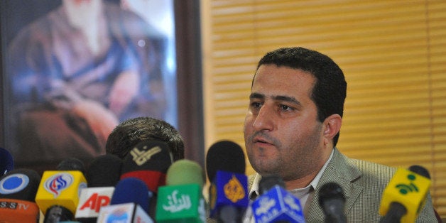 TEHRAN, IRAN - JULY 15: Shahram Amiri speaks to journalists during a press conference after arriving at Imam Khomini Airport