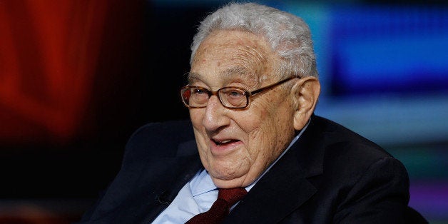 NEW YORK, NY - DECEMBER 18: Former United States Secretary of State, Henry Kissinger visits Fox Business Network at FOX Stud