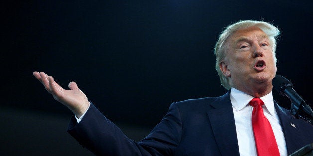 Republican U.S. presidential nominee Donald Trump attends a campaign rally at the Erie Insurance Arena in Erie, Pennsylvania August 12, 2016. REUTERS/Eric Thayer