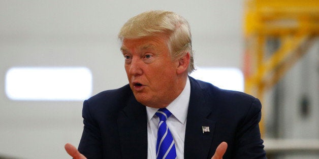 Republican U.S. presidential nominee Donald Trump attends a coal mining round table discussion at Fitzgerald Peterbilt in Glade Spring, Virginia August 10, 2016. REUTERS/Eric Thayer