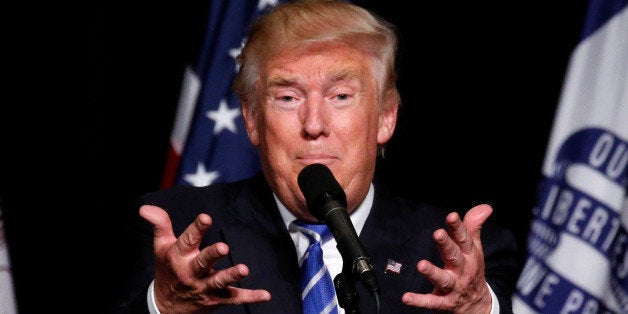 Republican presidential nominee Donald Trump speaks during a campaign rally in Cedar Rapids, Iowa, U.S., July 28, 2016. REUTERS/Carlo Allegri