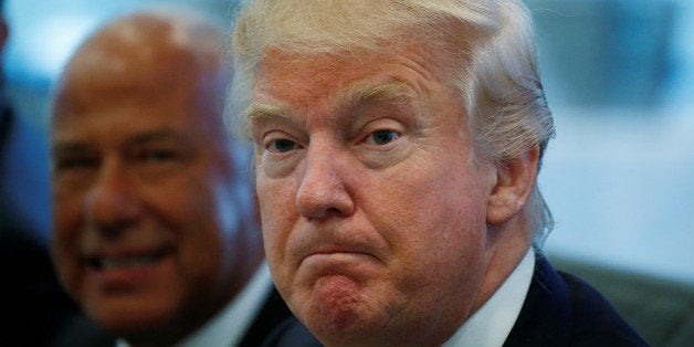 Republican presidential nominee Donald Trump speaks during a meeting with his Hispanic Advisory Council at Trump Tower in the Manhattan borough of New York, U.S., August 20, 2016. REUTERS/Carlo Allegri