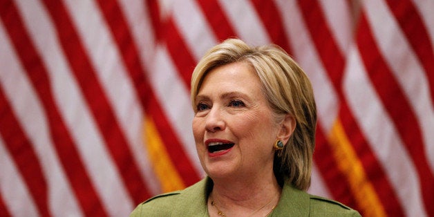 U.S. Democratic presidential nominee Hillary Clinton delivers remarks at a gathering of law enforcement leaders at John Jay C