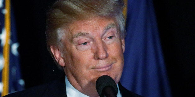 Republican presidential nominee Donald Trump speaks at a campaign rally in Manchester, New Hampshire, U.S., August 25, 2016.