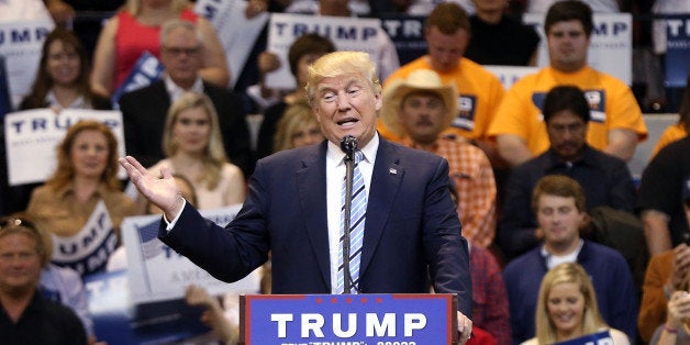 BILLINGS, MT - MAY 26: Republican presidential candidate Donald Trump speaks at a rally on May 26, 2016 in Billings, Montana
