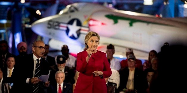 New York, NY - Democratic Nominee for President of the United States former Secretary of State Hillary Clinton participates i