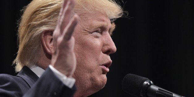 Republican presidential nominee Donald Trump speaks during a rally at Stranahan Theater in Toledo, Ohio on September 21, 2016. / AFP / MANDEL NGAN (Photo credit should read MANDEL NGAN/AFP/Getty Images)