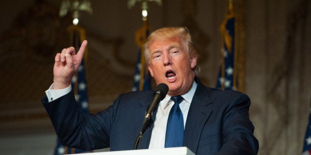 March 20, 2016: Donald Trump. Keynote Speaker Donald Trump with guest Dr. Ben Carson attend the Palm Beach Lincoln Day Dinner at Mar-a-Lago, Palm Beach, Florida (Photo by Michele Eve Sandberg/Corbis via Getty Images)