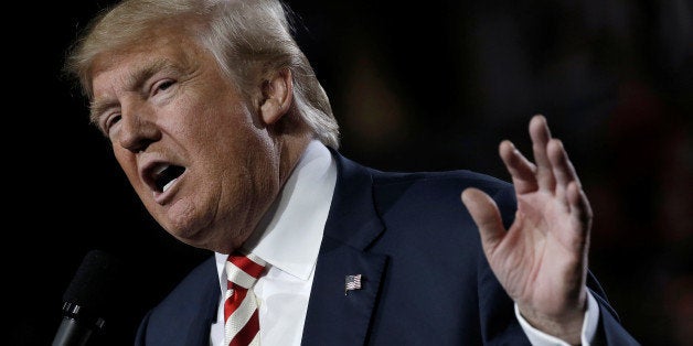 Republican presidential nominee Donald Trump speaks during a campaign rally, in Prescott Valley, Arizona, U.S., October 4, 20