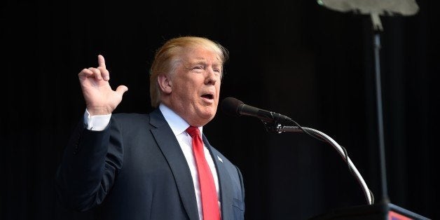 Republican presidential candidate Donald Trump speaks during a campaign rally on October, 5, 2016 at the Henderson Pavilion i