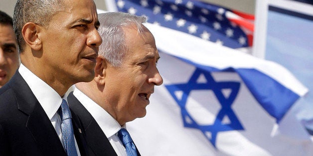 FILE - In this Wednesday, March 20, 2013 file photo, U.S. President Barack Obama and Israeli Prime Minister Benjamin Netanyahu tour the Iron Dome Battery defense system, at the Ben Gurion International Airport in Tel Aviv, Israel. In recent months, many in the Middle East had assumed â some in hope, others with concern â that once the Iranian nuclear issue was resolved, the United States would make another push for peace between Israel and the Palestinians. With the odds of success slim and U.S. elections approaching, President Barack Obama seems more interested in repairing his tattered relationship with Israel, leaving the Palestinian issue to his successor. (AP Photo/Pablo Martinez Monsivais, File)