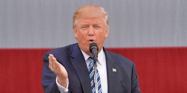 GREENSBORO, N.C - OCTOBER 14: Republican presidential nominee Donald Trump speaks during a campaign event on October 14, 2016 in Greensboro, North Carolina. Trump claimed journalists are actually lobbyists and the recent accusations against him were generated by the media. (Photo by Sara D. Davis/Getty Images)