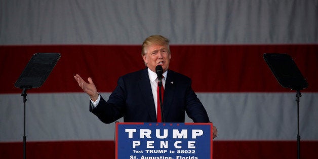 Republican U.S. presidential nominee Donald Trump speaks during a rally in St. Augustine, Florida, U.S. October 24, 2016. REU