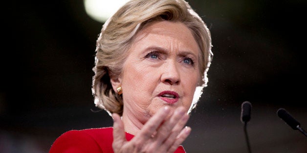 Democratic presidential candidate Hillary Clinton speaks at a rally at Kent State University in Kent, Ohio, Monday, Oct. 31,