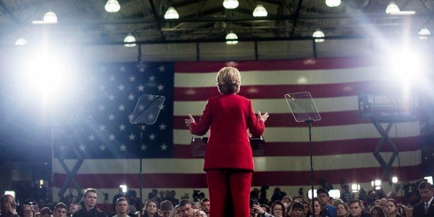 CLEVELAND, OH - Democratic Nominee for President of the United States former Secretary of State Hillary Clinton speaks to and