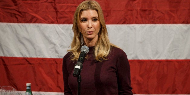 HOLLIS, NH - NOVEMBER 3: Ivanka Trump, daughter of U.S. Republican presidential nominee Donald Trump, speaks during a campaign event in support of her father in Hollis, NH on Nov. 3, 2016. (Photo by Keith Bedford/The Boston Globe via Getty Images)