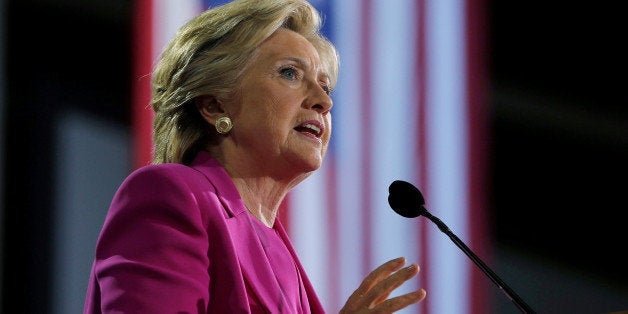 U.S. Democratic presidential nominee Hillary Clinton speaks at a campaign rally with musician Pharrell Williams and U.S. Sena