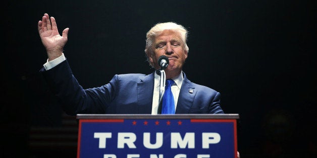 Republican presidential nominee Donald Trump attends a campaign rally in Manchester, New Hampshire, U.S. November 7, 2016.