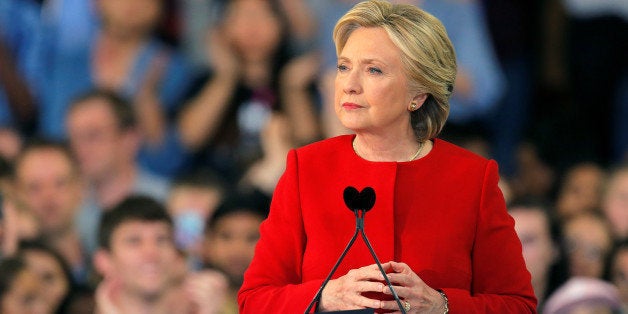 Democratic presidential nominee Hillary Clinton pauses while speaking at a campaign rally in Raleigh, North Carolina November