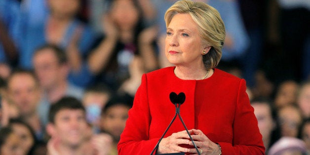 Democratic presidential nominee Hillary Clinton pauses while speaking at a campaign rally in Raleigh, North Carolina November 8, 2016. REUTERS/Chris Keane