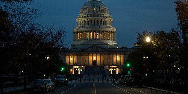 WASHINGTON, DC - NOVEMBER 08: The Capitol Building is pictured on November 8, 2016 in Washington, DC. Americans today will choose between Republican presidential candidate Donald Trump and Democratic presidential candidate Hillary Clinton as they go to the polls to vote for the next president of the United States. (Photo by Zach Gibson/Getty Images)