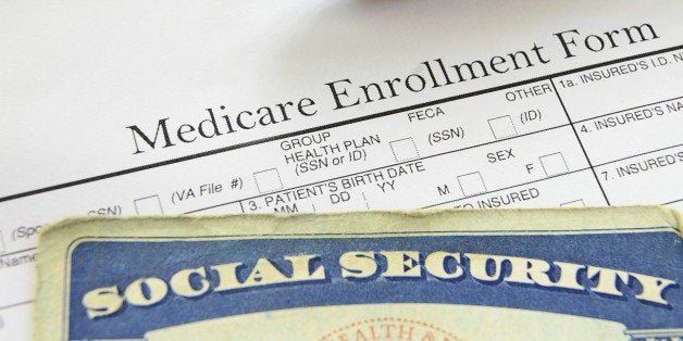 Social Security card and Medicare enrollment form