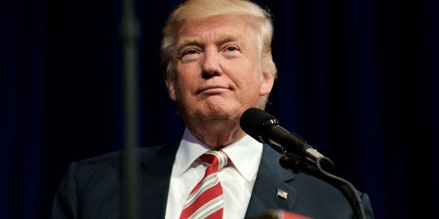 Aston, PA, USA - September 22, 2016: Republican presidential nominee Donald Trump delivers a speech at a rally in Aston, Pennsylvania.