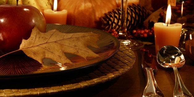 Place setting for Thanksgiving