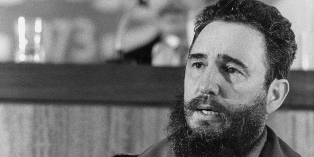 Cuban Prime Secretary of the Cuban Communist party and President of the State Council Fidel Castro addresses 13 September 197