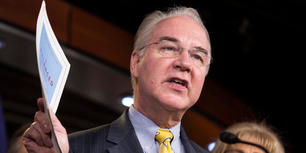 Chairman of the House Budget Committee Tom Price (R-GA) announces the House Budget during a press conference on Capitol Hill in Washington on March 17, 2015. REUTERS/Joshua Roberts (UNITED STATES - Tags: POLITICS BUSINESS)