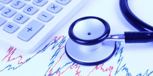 Graphs with stethoscope and calculator