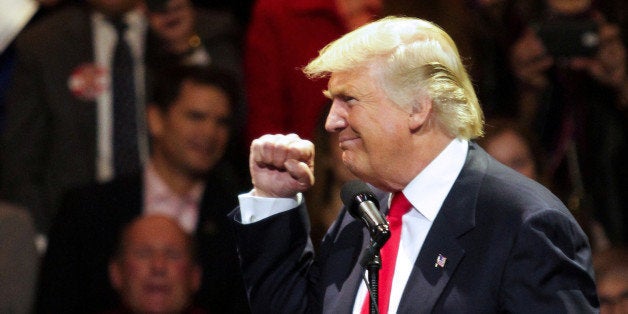 U.S. President-elect Donald Trump speaks at a rally as part of their "USA Thank You Tour 2016" in Cincinnati, Ohio, December