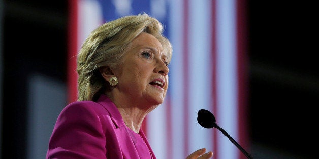 U.S. Democratic presidential nominee Hillary Clinton speaks at a campaign rally with musician Pharrell Williams and U.S. Sena
