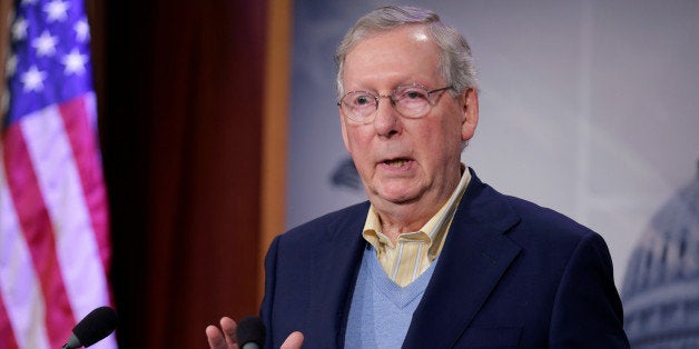 Senate Majority Leader Mitch McConnell (R-KY) speaks about the election of Donald Trump in the U.S. presidential election in