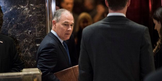 NEW YORK, NY - DECEMBER 7: Oklahoma Attorney General Scott Pruitt arrives at Trump Tower in New York, NY on Wednesday, Dec. 07, 2016. (Photo by Jabin Botsford/The Washington Post via Getty Images)
