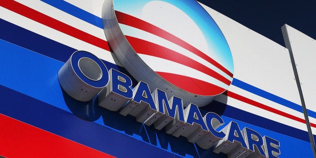 MIAMI, FL - DECEMBER 15: An Obamacare sign is seen on the UniVista Insurance company office on December 15, 2015 in Miami, F