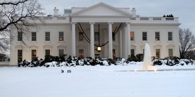 Cold December Snow at the White House