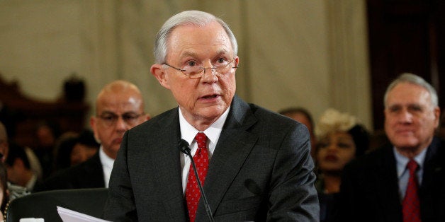 U.S. Sen. Jeff Sessions (R-AL) testifies at a Senate Judiciary Committee confirmation hearing for Sessions to become U.S. attorney general on Capitol Hill in Washington, U.S. January 10, 2017. REUTERS/Kevin Lamarque