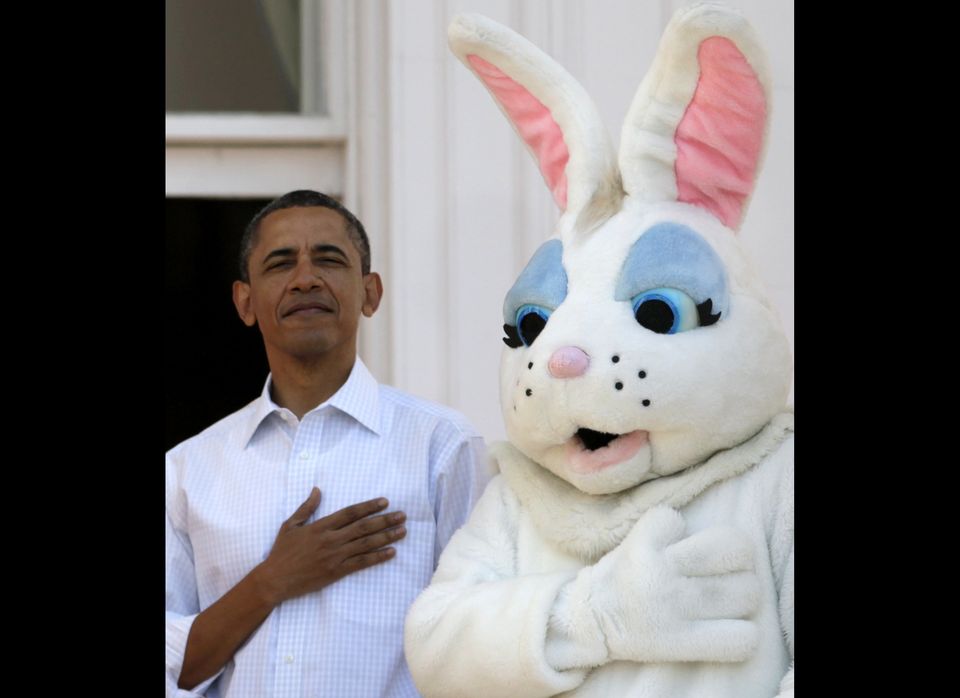 Obama With The Easter Bunny In 2012