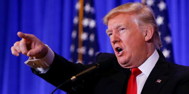 U.S. President-elect Donald Trump speaks during a press conference in Trump Tower, Manhattan, New York, U.S., January 11, 2017. REUTERS/Shannon Stapleton