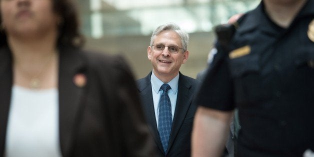 US Supreme Court nominee Merrick Garland arrives to meet Democratic Senator from California Barbara Boxer on Capitol Hill in