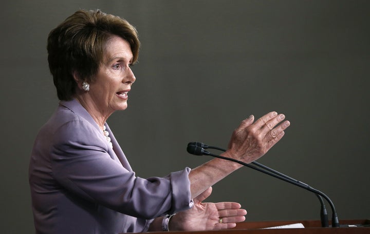 WASHINGTON, DC - JULY 19: House Minority Leader Rep. Nancy Pelosi (D-CA) answers questions during her weekly news conference July 19, 2012 in Washington, DC. Pelosi commented on legislation before the House and on public figures releasing their tax records. (Photo by Win McNamee/Getty Images)