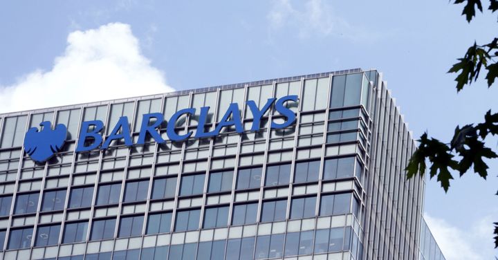 A general view of the Barclays building in Canary Wharf, London.