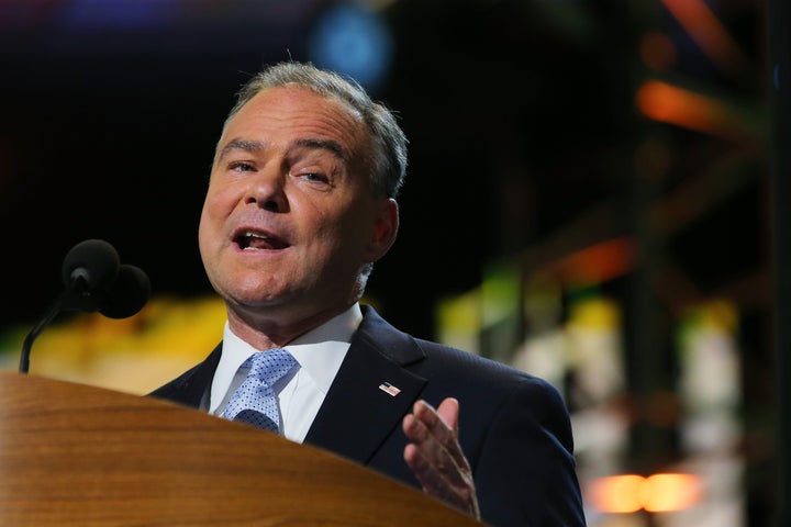 CHARLOTTE, NC - SEPTEMBER 04: Candidate for the US Senate, Virginia former Virginia Gov. Tim Kaine speaks during day one of the Democratic National Convention at Time Warner Cable Arena on September 4, 2012 in Charlotte, North Carolina. The DNC that will run through September 7, will nominate U.S. President Barack Obama as the Democratic presidential candidate. (Photo by Joe Raedle/Getty Images)